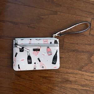 Kate Spade Champagne Print Wristlet Clutch